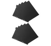 JOINPAYA Intercalaires Perforés pour Classeur A5, 6 Trous, en Polypropylène Transparent Noir, Lot de 2 Sets, Séparateurs de Fichiers pour Agenda et Cahier, Onglets de Séparation Pratiques