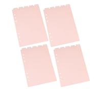 JOINPAYA Intercalaires pour Classeur 6 Anneaux A5 20 Feuilles en Plastique PP Rose Clair Onglets de Séparation Étanches pour Agenda Cahier et Journal Intime Accessoires Organisateurs