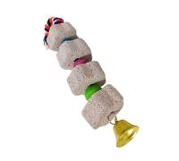 JOINPAYA Jouet Décoratif pour Perroquet Pierre à Mâcher Portable Calcul Molaire Couleur Aléatoire Suspendu Accessoire pour Cage Oiseaux Petits Perroquets