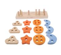 JOINPAYA Jouet d'Entraînement en pour Perroquets Puzzle Intelligents pour Oiseaux Accessoire de Cage à Oiseaux Blocs Colorés 1 Ensemble