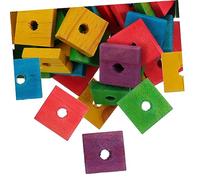 JOINPAYA Jouet en Bois pour Perroquet à Mâcher, Copeaux De Bois Colorés, Lot de 100 Pièces, Matériau Naturel, Jeu Interactif pour Oiseaux, Accessoire De Mastication pour Perroquets Et Perruches
