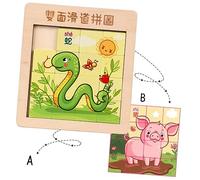 JOINPAYA Jouets pour Garçons Et Filles Ensemble De Puzzles en Bois pour Enfants Jouets Éducatifs Puzzle Coulissant pour Les Doigts Style Aléatoire