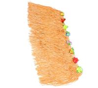 JOINPAYA Jupe de Table Hawaïenne Décorative Franges 276x75 Cm en Abs et Tissu Couleur Paille, Jupe de Table Festive pour Décoration de Fête D’été, Décor de Bar Tiki et Événement Extérieur