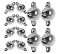 JOINPAYA Kit 12 Pcs Fermoirs Ronds 8 MM en Métal Argenté pour Fabrication de et Colliers DIY Accessoires Fidget Anti-Stress Connecteurs Bijoux Polyvalents pour Création