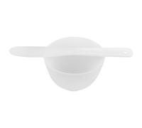 JOINPAYA Kit 2 Pièces pour Soin du Visage - Bol Souple en Silicone Blanc Grand Format Bâtonnet Blanc - Outil de Mélange pour Masque Facial, Spatule et Cuillère à Masque, pour Préparation