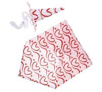JOINPAYA Kit Chapeau et Serviette pour Animaux de Compagnie, Polyester, 4 Chapeaux 4 Bandanas Triangulaires, Saint-Valentin, pour Chiens, Photos et Repas