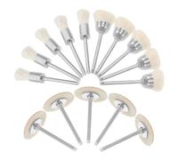 JOINPAYA Kit de 15 Brosses de Polissage en Laine pour Perceuse Accessoires pour Outils Rotatifs Formes Stylo Bol et T Dimensions 3X8 3X15 et 3X25 MM pour Polissage Bijoux Jade et