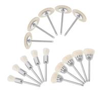 JOINPAYA Kit de 15 Brosses de Polissage en Laine pour Perceuse Roues de Polissage en Laine 3 Tailles Accessoires Multifonctions pour Bijoux Jade Bois Sculpture Nettoyage Précis