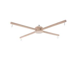 JOINPAYA Kit de Cadre Mobile en Bois Beige pour Carillon Éolien, Support Stable Base Plate, Accessoire Décoratif pour Intérieur et Espace de Vie