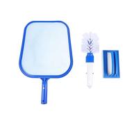 JOINPAYA Kit de Nettoyage pour Piscine Épuisette, Brosse Manuelle et Filet en Aluminium et PVC, Accessoires Piscine Indispensables pour L'été Vacances