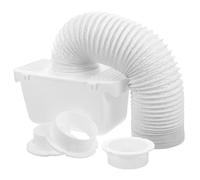 JOINPAYA Kit de Raccord Mural pour Sèche-linge Collecteur D'eau Peluches en Plastique Blanc, Connecteur de Conduit pour Tambour de Séchage, 1 Set pour Vêtements