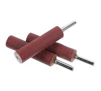 JOINPAYA Kit de Tambours de Ponçage Cylindriques 3pcs Manche 6mm en Papier Abrasif Marron pour Polissage sur Métal et Jade, pour Projets DIY et Réparations Maison