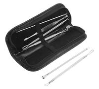 JOINPAYA Kit D'extracteurs de Points Noirs 7 Pcs en Acier Inoxydable, Outil Réutilisable pour Élimination des Comédons, Aiguilles Portables, Dissolvant Professionnel pour Soin du Visage