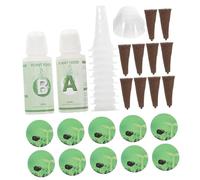 JOINPAYA Kit Hydroponique de Culture Intérieure avec Paniers Éponges et Couvercles Transparents pour Semis pour Démarrage de Plantes sans Sol