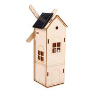 JOINPAYA Kit Solaire Moulin à Vent Bois à Assembler DIY Éducatif Extérieur pour Garçon Fille Développement Manuel et Cérébral Sécurité Bois Naturel Cadeau Scientifique Stimulant