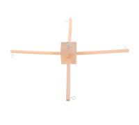 JOINPAYA Kit Support Mobile Bébé en Bois Naturel à Monter Soi-même - Cadre Carré 3 pour Carillon Éolien, Décoration Chambre D’garçon et Filles, Accessoire DIY Polyvalent pour Berceau