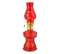 JOINPAYA Lampe à Huile en Verre Rouge pour Décoration de Mariage Élégante, Pratique et Facile à Nettoyer, Style Chinois Délicat pour Chambre ou Fête, 1pc Style Aléatoire