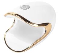 JOINPAYA Lampe à Ongles LED 6w Blanche Bord Doré Mini Portable USB Type-c pour Manucure à Domicile et Salon, Sèche-vernis Compact pour Nail Art, Outil de Séchage Ongles, Usage