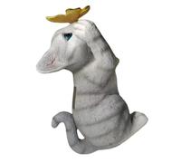 JOINPAYA Lampe Solaire pour Chat en Résine, Lampe Statue de Chat, Figurine Décorative D'animal, Effet Décoratif, Robuste, pour Jardin et Porche, Fête