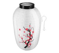 JOINPAYA Lanterne Japonaise Suspendue de Fleur de Prunier Blanche 25X48 CM en Tissu Imperméable Décoration Extérieure pour Restaurant Festival et Ambiance Traditionnelle