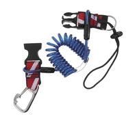 JOINPAYA Longe de Plongée Anti-Perte avec Boucle à Dégagement Rapide Corde en Néoprène Bleu avec Drapeau de Plongée Sangle de Sécurité pour Appareil Photo et Lampe Robuste et Visible