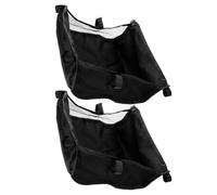 JOINPAYA Lot 2 Pcs de Panier de Poussette en Maille Oxford Noir, Organiseur Robuste et Pratique Poussette pour Jouets et Articles de Courses
