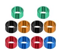 JOINPAYA Lot de 10 Bagues D’Identification Colorées en Aluminium pour Pattes de Pigeons et Volailles, Légères et Solide, 5 Couleurs Assorties, pour Suivi et Gestion des Oiseaux en Élevage