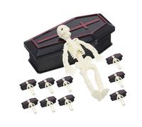 JOINPAYA Lot de 10 Boîtes Cercueil Mini Boîte À Bijoux Cercueil Coffret Miniature d'halloween Accessoire De Farce en Plastique Décorations De Fête d'halloween