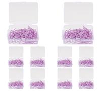 JOINPAYA Lot de 10 Boîtes de 500 Trombones Plastifiés Violets Petits Trombones Originaux pour Bureau Marque-Pages Colorés et Pinces à Documents Protection sans Trace Organisation