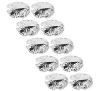 JOINPAYA Lot de 10 Bonnets Élastiques en Aluminium Argenté pour Soin Capillaire, Accessoire Coiffure pour Traitements Thermiques et Protection des Cheveux à Domicile ou Salon