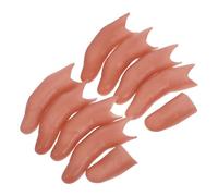 JOINPAYA Lot de 10 Faux Doigts Réalistes en Vinyle Protège-Doigts Universels pour Tours de Magie Illusions de Proximité et Accessoires de Cosplay Taille Longue Couleur Peau Naturelle