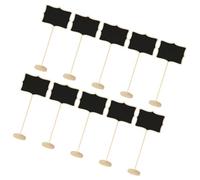 JOINPAYA Lot de 10 Mini-tableaux Noirs Décoratifs de Fleur avec Support, Panneaux D'affichage pour Table, Petit Tableau Mémo Multifonction pour Maison, Restaurant et Buffet, Ardoise Noire