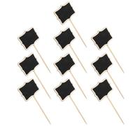 JOINPAYA Lot de 10 Mini Tableaux Noirs en Bois pour Décoration de Jardin, Étiquettes Polyvalentes et Multifonctionnelles pour Pots de Plantes et Sols, pour Fêtes