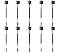 JOINPAYA Lot de 10 Peignes Démêlants Double Tête pour Toilettage Visage Chiens et Chats, Peigne à Larmes Hypoallergénique Noir et Or, Outil Portable pour Poils Longs et Soins Oculaires