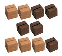 JOINPAYA Lot de 10 Porte-Cartes de Visite en Bois Massif Socles Carrés 35X35X35 CM Fente Inclinée de 3 MM Support Polyvalent pour Cartes de Visite Photos et Cartes Postales de Bureau