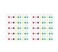 JOINPAYA Lot de 100 Épingles de Sécurité Bébé Taille L, Acier et Plastique, Fermeture Verrouillage pour Couche et Serviette Bave