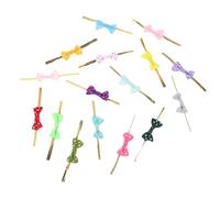 JOINPAYA Lot de 100 Liens de Fermeture pour Sucettes en Polyester Nœuds Décoratifs Multicolores de Sucette Attaches Torsadées pour Paquet Pâtisserie et DIY pour Emballage Présent et