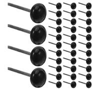 JOINPAYA Lot de 100 Yeux de Poupée en Verre Noir 5mm, Yeux de Sécurité sur Épingles pour Amigurumi, Mini Perles de Regard pour Création de Peluches et Animaux en Crochet, Accessoire DIY Artisanat