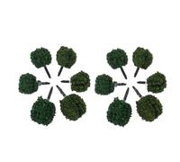 Joinpaya Lot de 12 Buissons Miniatures Vert Été, Arbustes de Modélisme pour Maquettes Ferroviaires et Dioramas, Végétation Artificielle pour Architecture et Tables de Jeux, Échelle HO N Z, Boîte de Ra