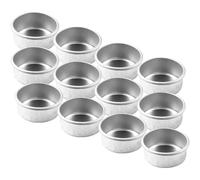 JOINPAYA Lot de 12 Coupelles à Bougies Chauffe-Plat en Fer Supports Décoratifs DIY Assiettes Rétro pour Création de Bougies de Bureau Format Compact