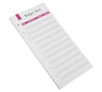 JOINPAYA Lot de 12 Feuilles de Budget Perforées A6 Rouges pour Classeur Recharge pour Carnet de Budget Pratique Papier de Suivi des Dépenses Portable pour Organisation Financière