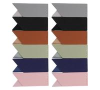 JOINPAYA Lot de 12 Marque-Pages Unis en Cuir PU Couture Classique Couleurs Assorties Accessoires de Lecture Solide pour Hommes Femmes et Étudiants pour Protéger Vos Pages en Voyage