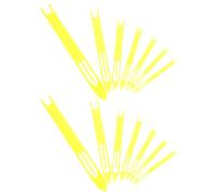 JOINPAYA Lot de 14 Navettes De Tissage en Dentelle pour Métier À Tisser pour Réparation De Filets en Plastique Aiguilles De Pêche Jaunes