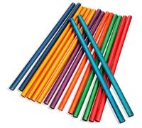 Joinpaya Lot de 16 Bâtons de Rythme en Bois Colorés, Claves de Percussion pour Éveil Musical, Instruments de Musique pour Écoles et Maternelles, Kit de 7 Couleurs Assorties, Accessoires de Rythmique