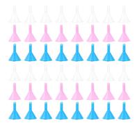 JOINPAYA Lot de 180 Mini Entonnoirs en Plastique Réutilisables, Transparent, Rose et Bleu, Accessoire de Transfert Liquide pour Parfum, Cosmétique Cuisine, pour Voyages et Dosage Précis