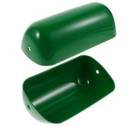 JOINPAYA Lot de 2 Abat-jour pour Lampe de Table Vintage Style Banquier en Plastique Résistant la Chaleur Vert, Couvre-lampe Solide pour Éclairage Intérieur, Adapté Chambre Bureau Salon