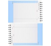 JOINPAYA Lot de 2 Agendas à Spirale Supérieure Format 21 X 14 CM Couverture Papier Rigide Bleu Clair Bloc-Notes Hebdomadaire Ligné avec Pages Détachables pour Bureau École et