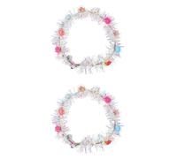 JOINPAYA Lot de 2 Bandeaux Lumineux pour Cheveux Led, Cerceau de Fête Flexible et Coloré, Accessoire Cheveux Festival pour Photos et Soirées, Taille Unique, Matériau Couleur Aléatoire