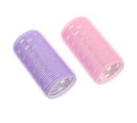 JOINPAYA Lot de 2 Bigoudis Jumbo Auto-agrippants en Plastique, sans Chaleur, Rose et Violet, Grand Format pour Donner du Volume aux Cheveux Fins, Boucles Naturelles Faciles, Accessoires
