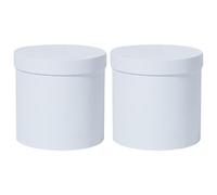 JOINPAYA Lot de 2 Boîtes à Fleurs Rondes en Carton, Coffrets pour Compositions et Présents Lors d'Événements comme Mariages et Naissances